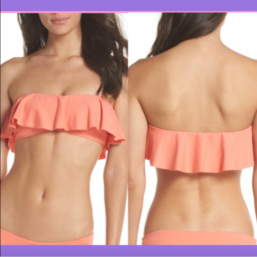 NEW $88‎ L Space 'Lynn' Ruffle Bikini Top in Fruit Punch [ SZ Medium ] #2188